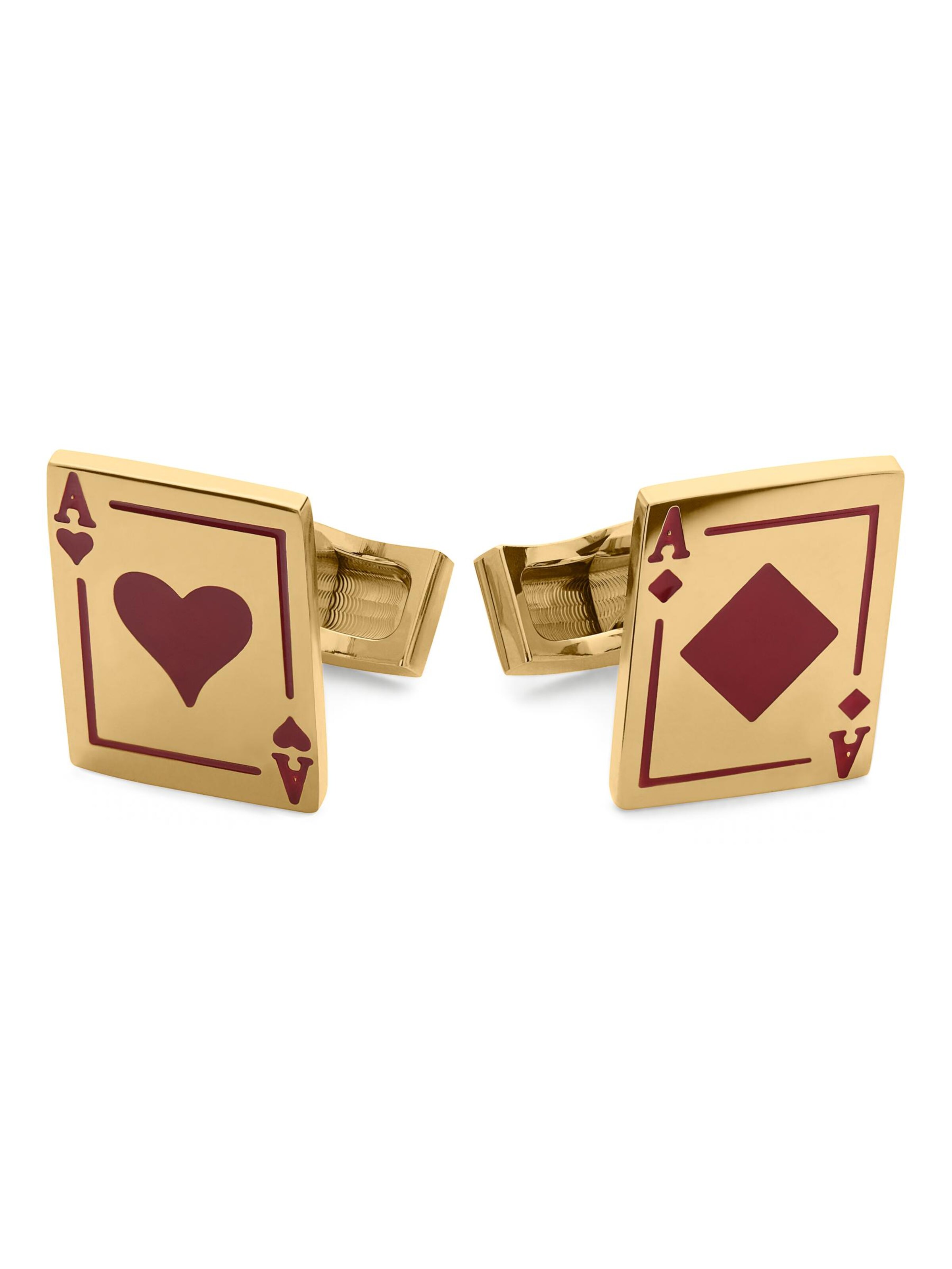 Seizmont Cufflinks 'Ace' in Gold: front