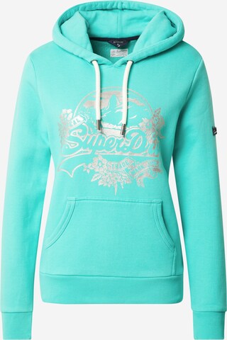 Superdry Sweatshirt in Groen: voorkant