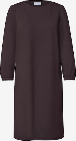 STREET ONE Knielanges Kleid mit Rundhals in Rot: Vorderseite