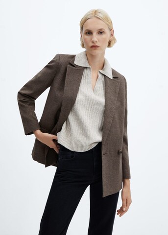 MANGO Blazers 'Charlott' in Bruin: voorkant