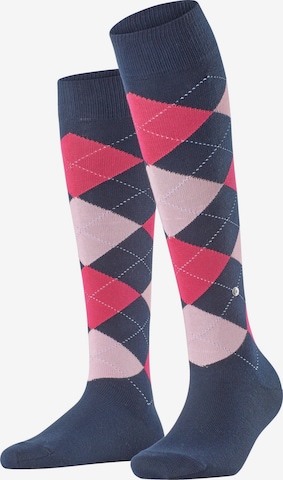 BURLINGTON Overknee Strümpfe 'Queen' in Blau: Vorderseite