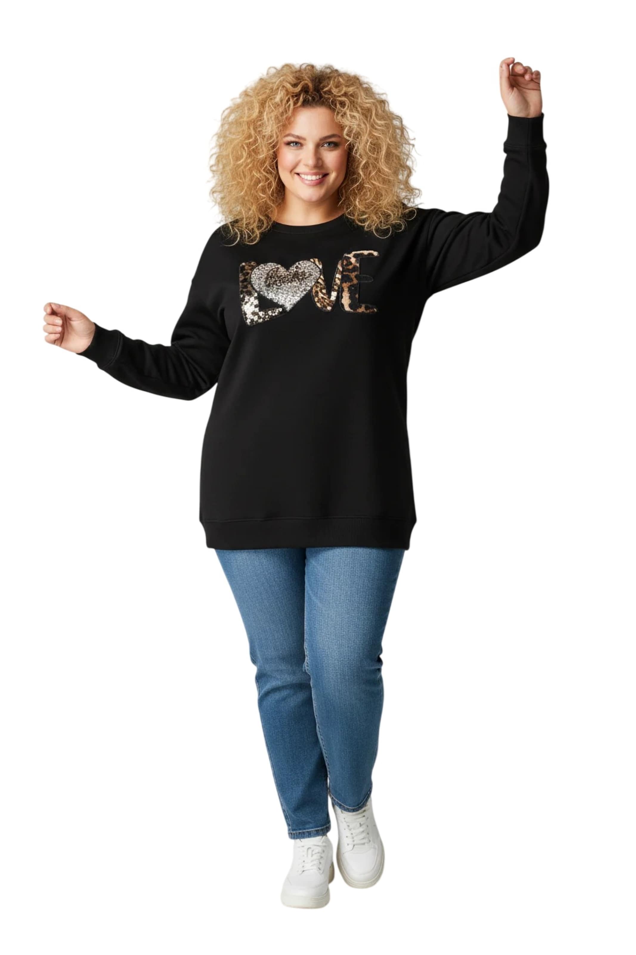Shape Of You Sweatshirt in Black