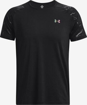 UNDER ARMOUR Performance Shirt 'Rush Emboss' in Black: front