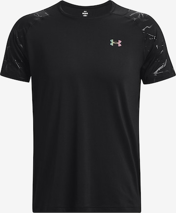 T-Shirt fonctionnel 'Rush Emboss' UNDER ARMOUR en noir : devant