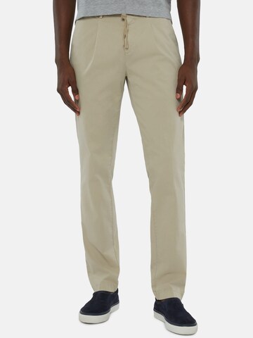 Regular Pantalon à pince Boggi Milano en beige : devant