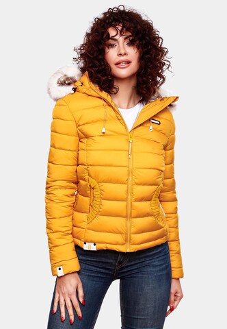 MARIKOO Winter Jacket 'Nasriin' in Yellow: front