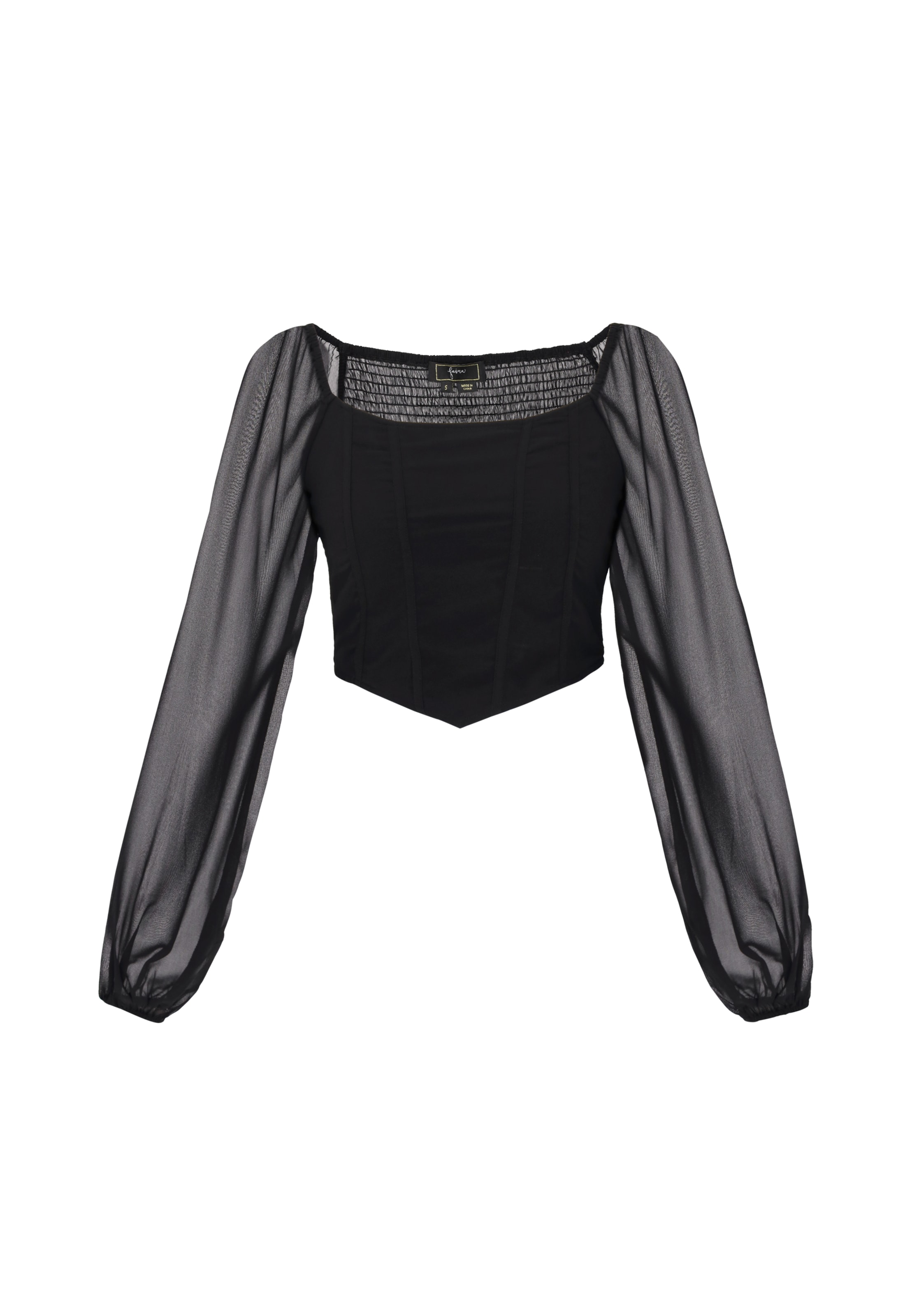 Chemisier faina en noir : devant