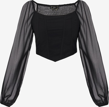Chemisier faina en noir : devant