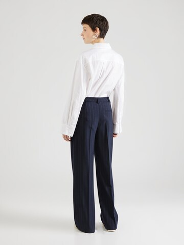 Lollys Laundry Wide leg Pleat-front trousers 'Tyler' in Blue