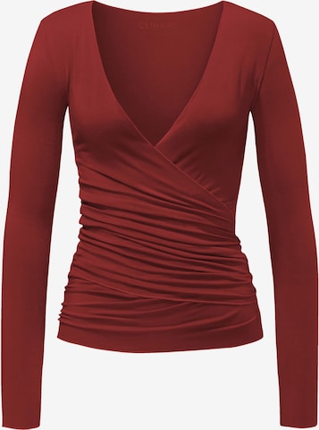 CURARE Yogawear Performance Shirt in Red: front