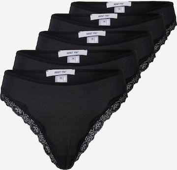 ABOUT YOU Thong 'Camilla' in Black: front