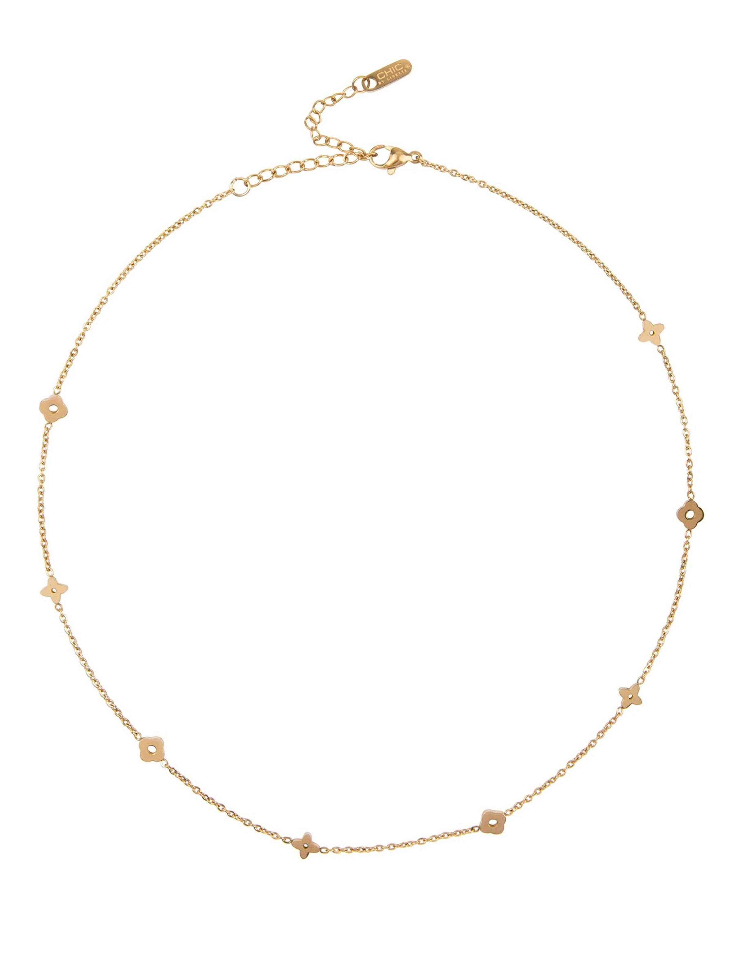 Chaîne 'Necklace Rome Clover' Chic by Lirette en or : devant