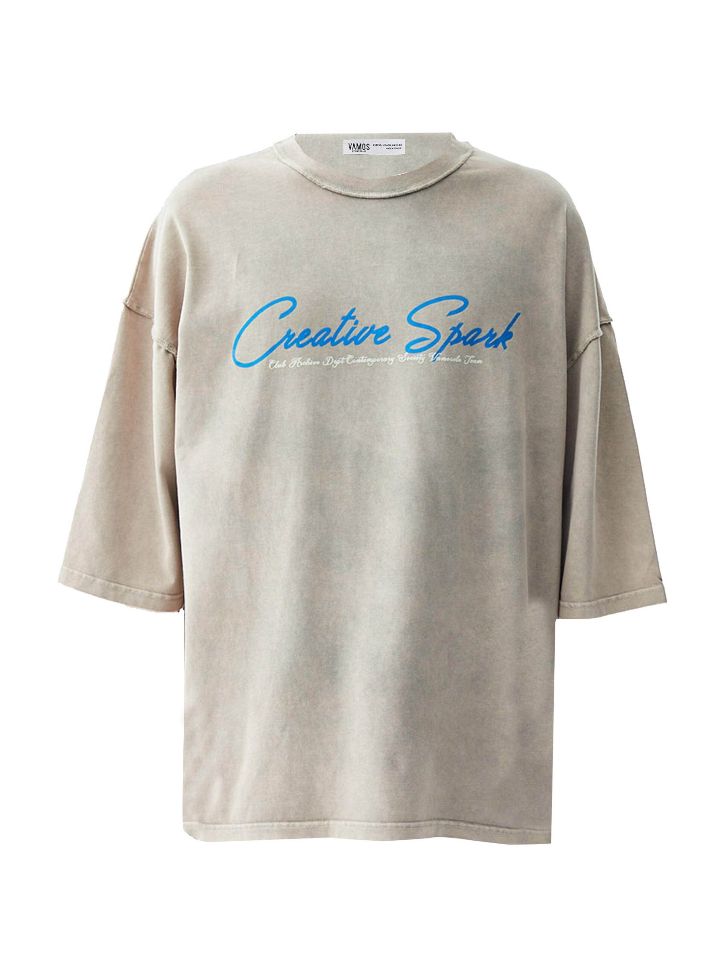 Tricou de la VAMOS CLO pe gri: față