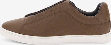 Baskets basses Boggi Milano en marron : devant