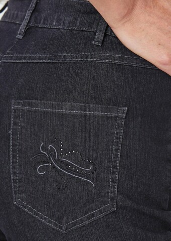 Goldner Slimfit Jeans 'Anna' in Zwart