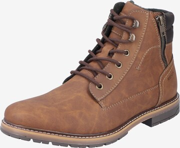 Bottines à lacets '13742' Rieker en marron : devant