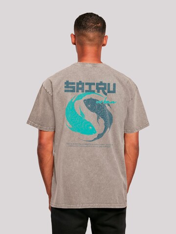 T-Shirt 'Koi Fish Japan Streetstyle' F4NT4STIC en gris : devant