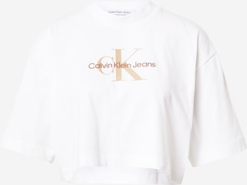 Calvin Klein Jeans T-Shirt in Weiß: predná strana