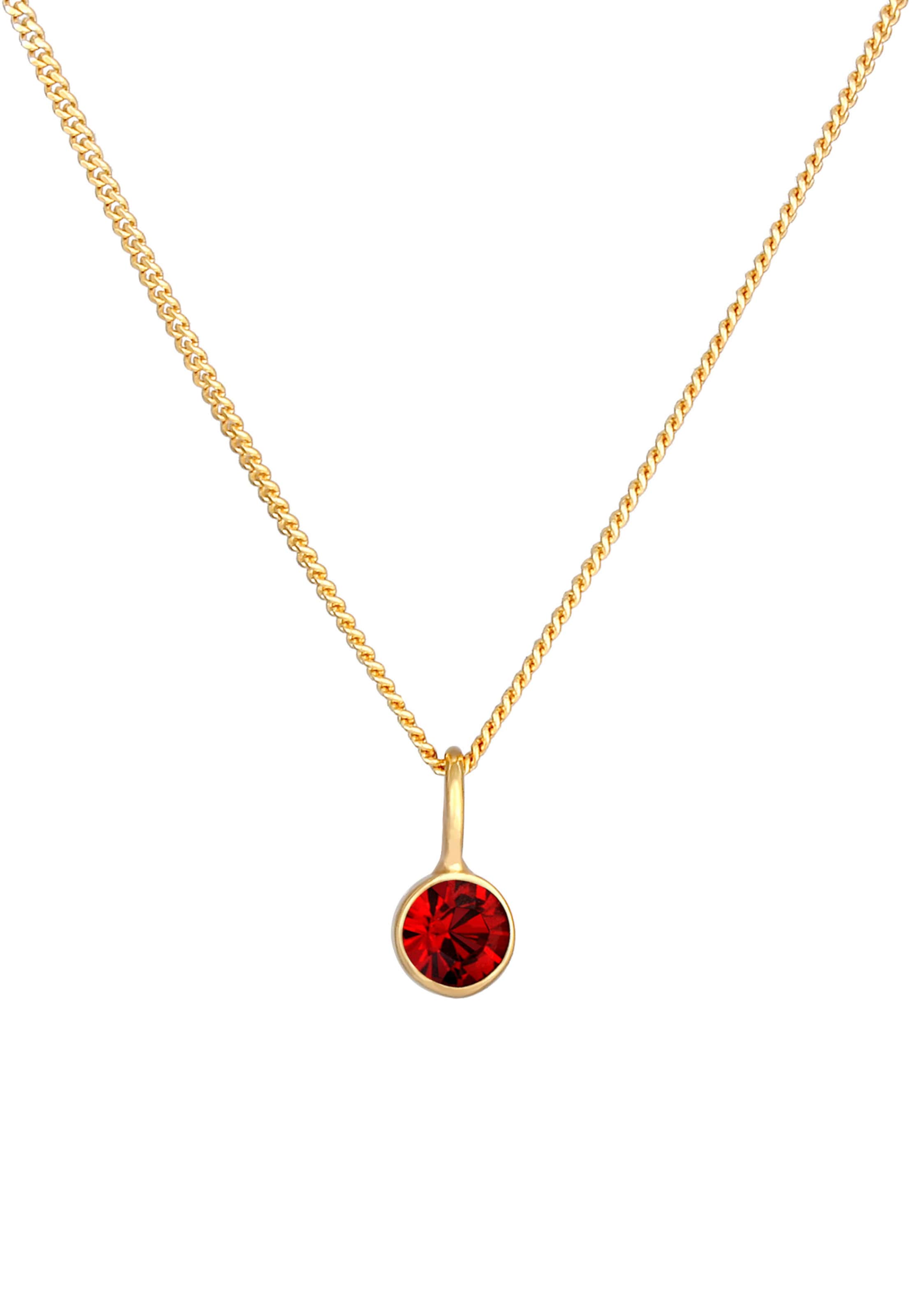 ELLI Halskette Kristall Kette in Gold: Vorderseite