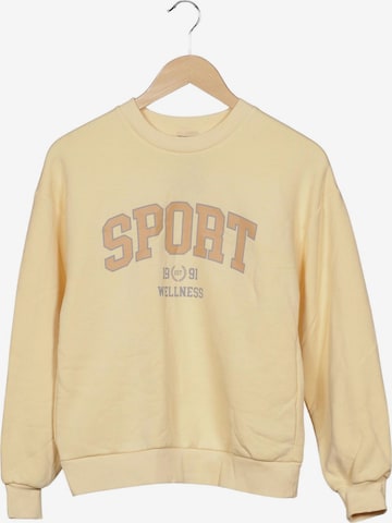 Gina Tricot Sweatshirt & Zip-Up Hoodie in XXS in Yellow: front