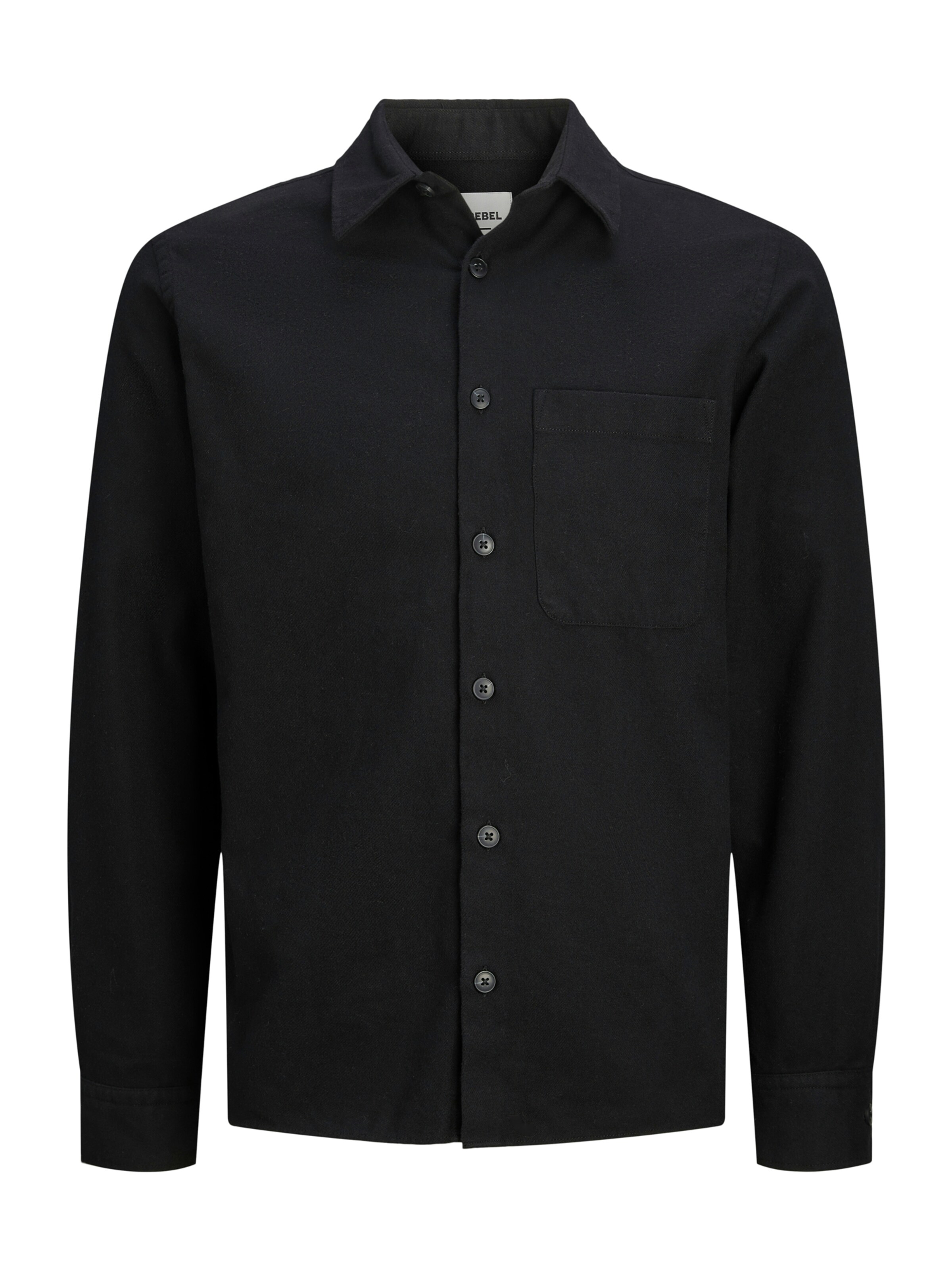 JJ Rebel Rovný strih Košeľa 'JREBCARL' - Čierna: predná strana