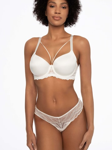 Panty 'Slip Nayu, glatte Microfaser, modisches Muster, mit Baumwollzwickel' di ESOTIQ in bianco: frontale