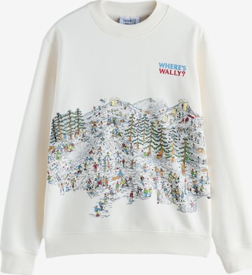 Sweat-shirt Next en blanc : devant