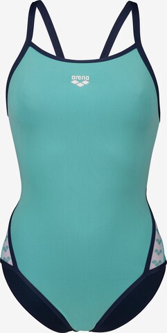 ARENASportski kupaći kostim 'ICONS' - zelena boja: prednji dio