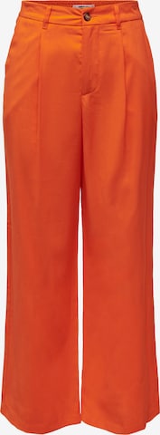 ONLY Wide Leg Bukser med lægfolder 'Aris' i orange: forside