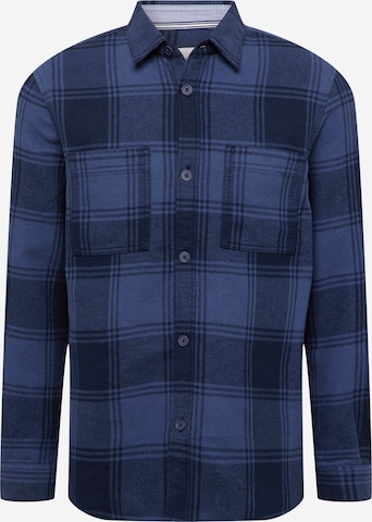 Coupe regular Chemise TOM TAILOR en bleu : devant