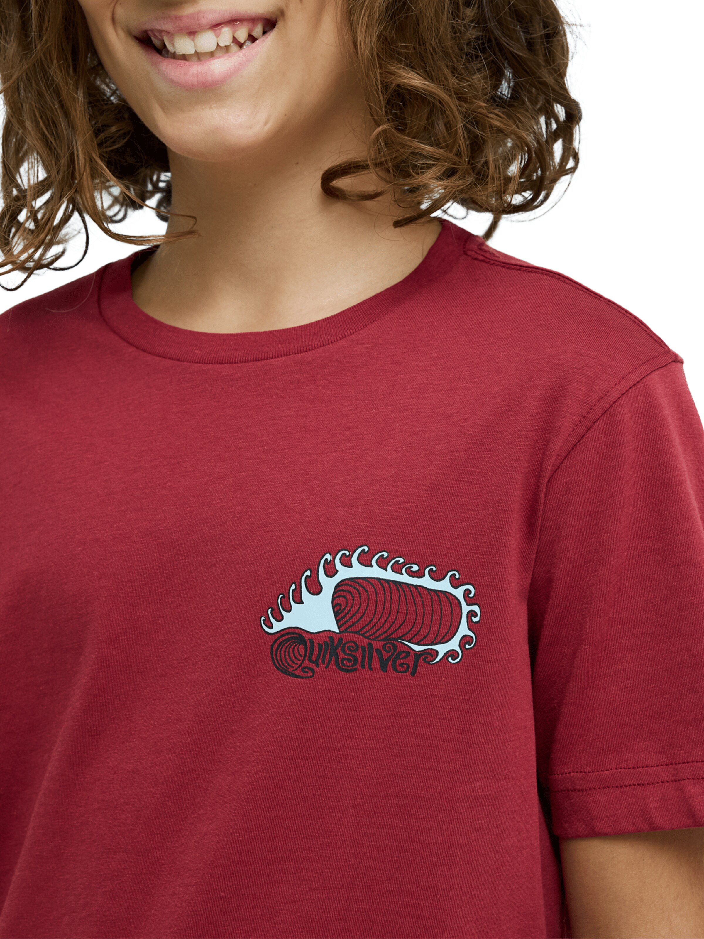 QUIKSILVER Shirt 'Skeleton Ride' in Red