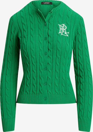 Lauren Ralph Lauren Neuletakki värissä vihreä / valkoinen, Tuotenäkymä