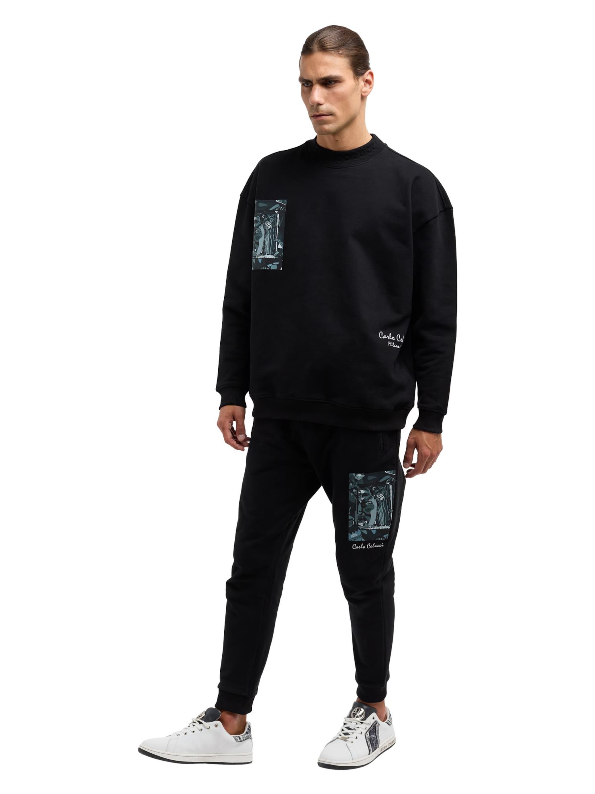 Regular Pantalon 'De Valiere' Carlo Colucci en noir