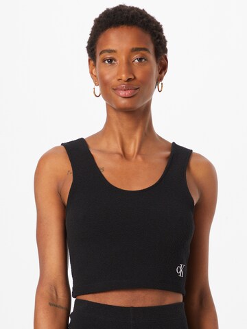 Calvin Klein Jeans - Top en negro: frente