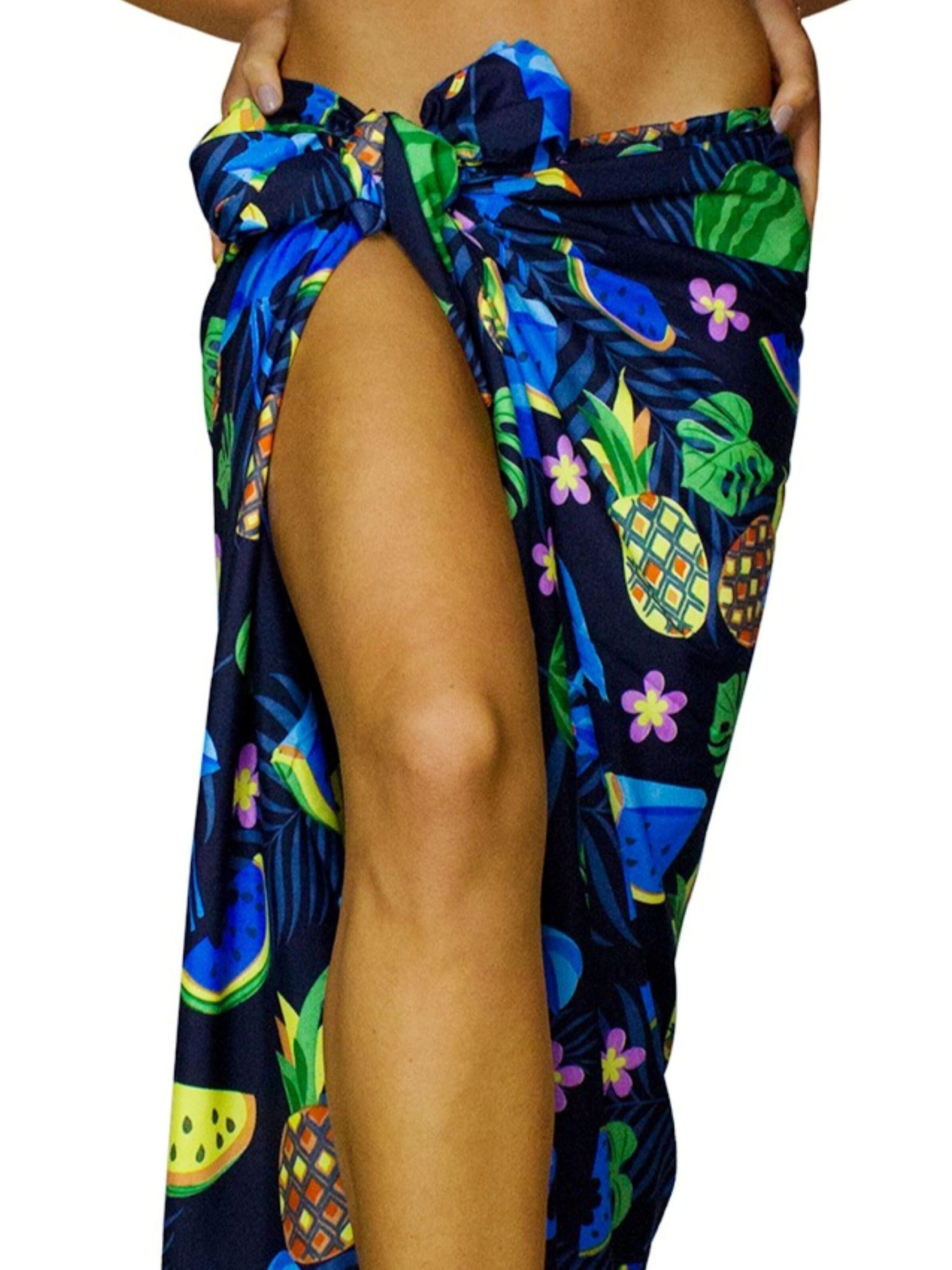 King Kameha Scarf 'Flamingo Melon' in Blue