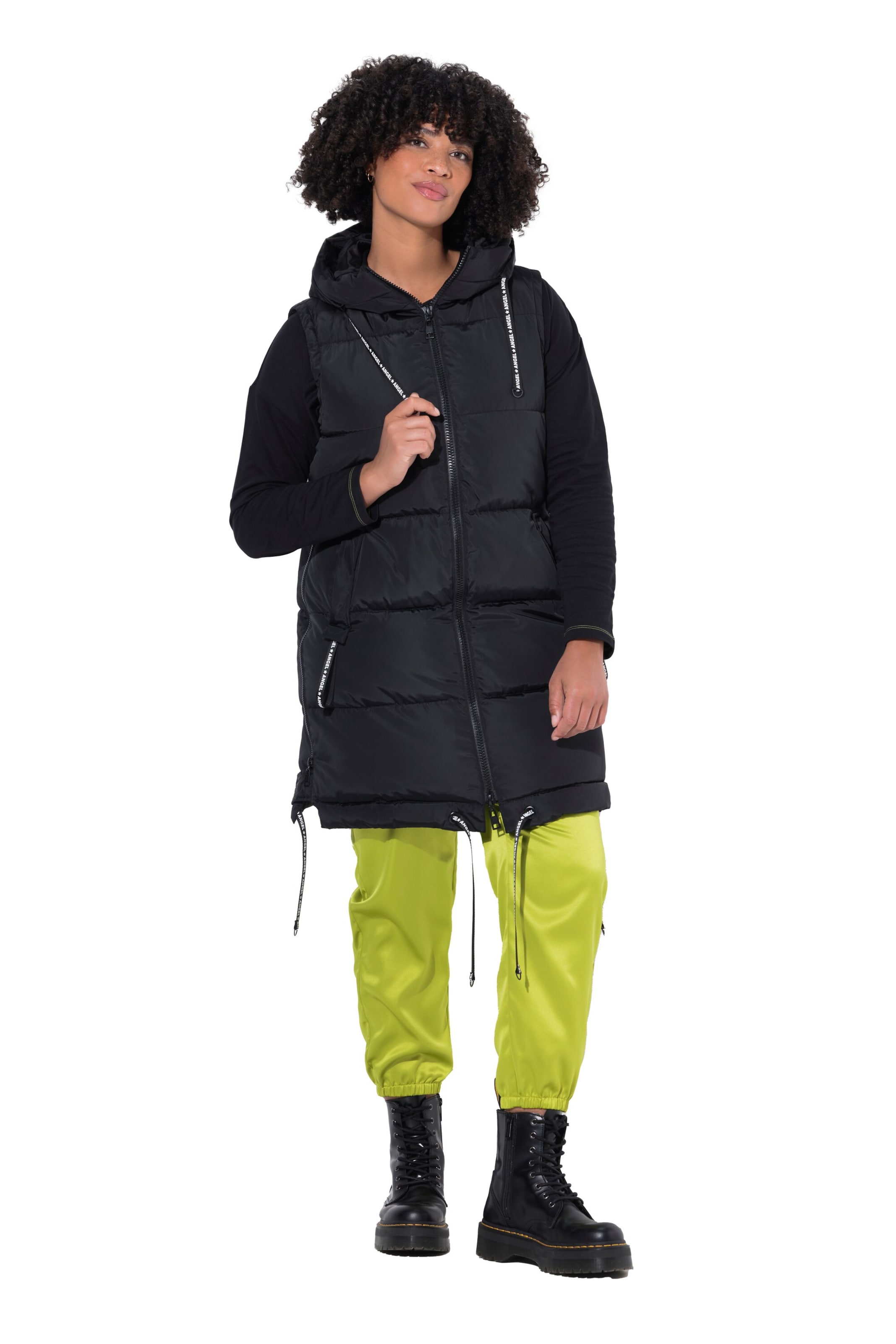 Angel of Style Weste in Schwarz: Vorderseite