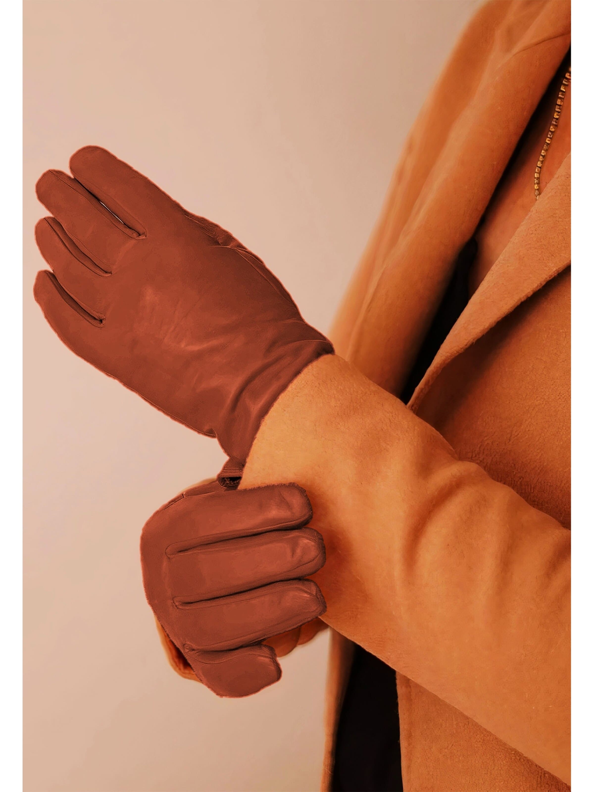 KESSLER Full Finger Gloves in Brown