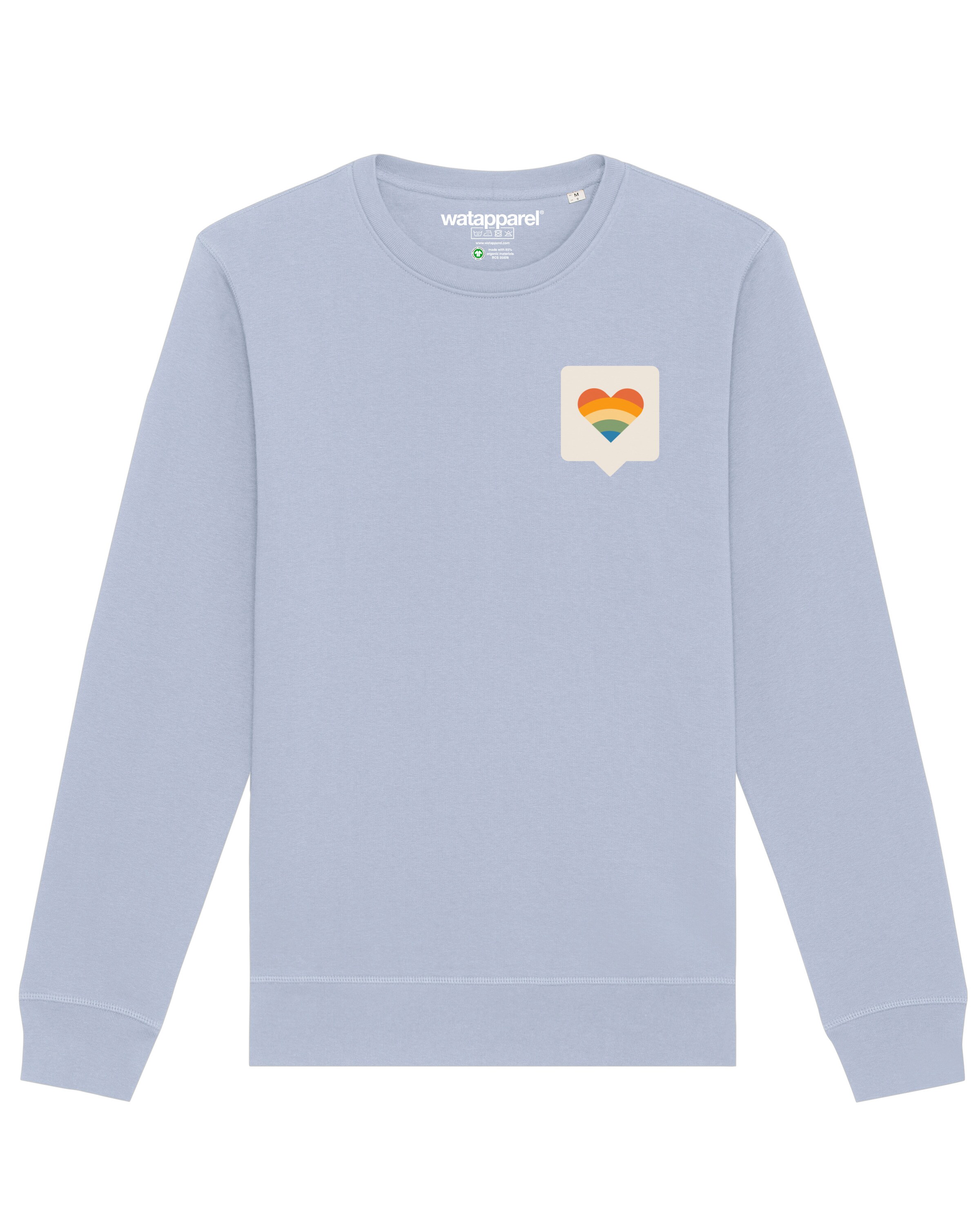 Watapparel Sweatshirt 'Von Herzen' in Blauw: voorkant