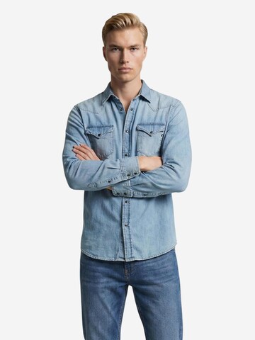 REPLAY Comfort fit Overhemd 'REGULAR M4860T.000.26C 12B' in Blauw: voorkant