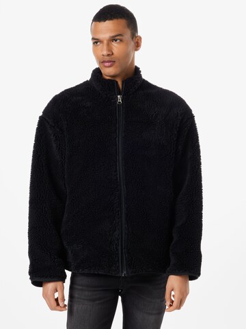 WEEKDAY Fleece Jacket 'Kai Pile' in Black: front