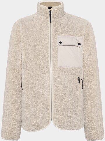 Didriksons Fleece jas 'Peter' in Beige: voorkant