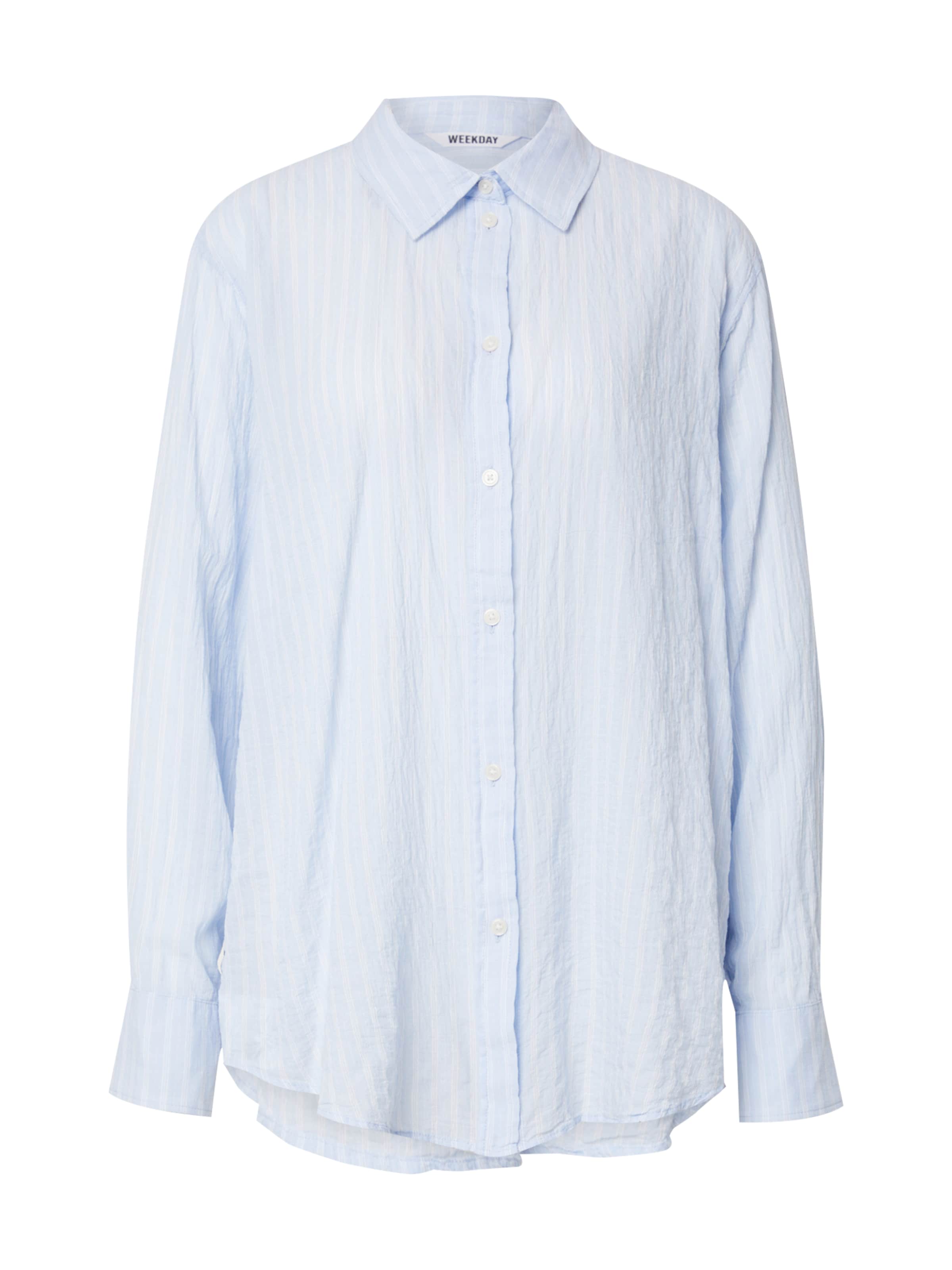 WEEKDAY Pluus helesinine / valge, Tootevaade