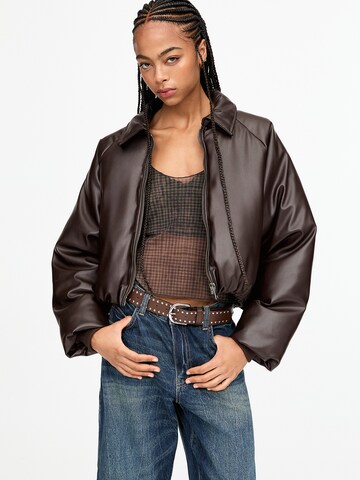 Pull&Bear Between-season jacket in Brown: front