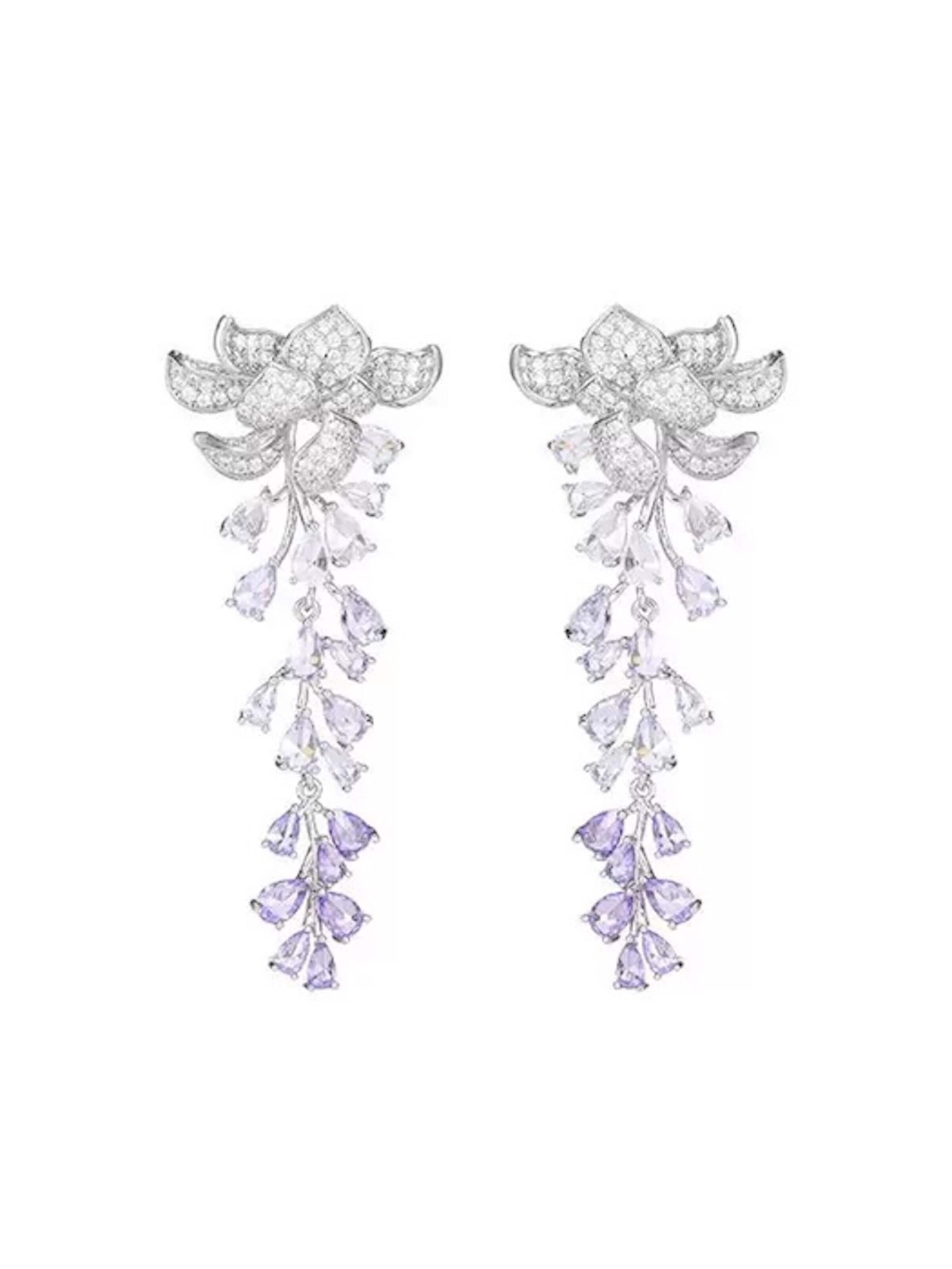 Boucles d'oreilles LanLivia en violet : devant