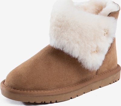 Gooce Snow Boots 'Junia' in Cream / Chestnut brown, Item view