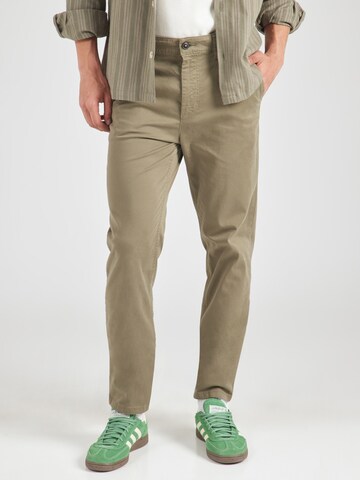BOSS Regular Chino trousers in Green: front