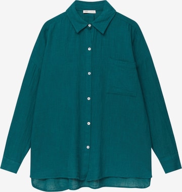 Pull&Bear Bluzka w kolorze zielony: przód