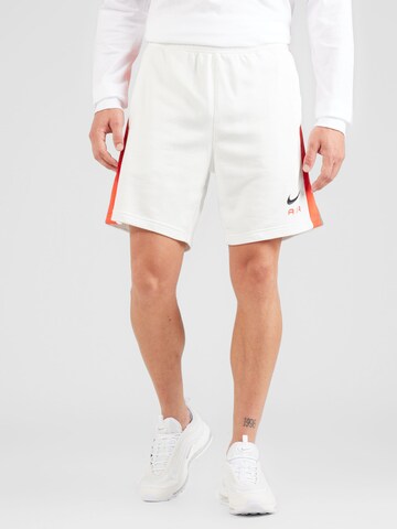 Regular Pantalon 'AIR' Nike Sportswear en blanc : devant