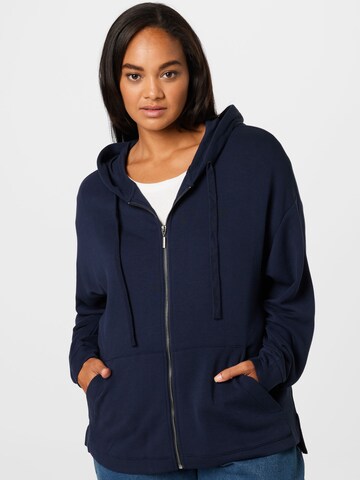 Tom Tailor Women + Sweat jacket in Blue: front