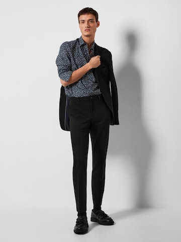 SELECTED HOMMESlimfit Chino hlače 'Delon' - crna boja